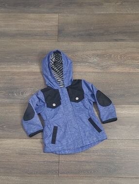 Colimaçon Baby Girl Purple Hooded Trench Spring Full Zipper Jacket Size 18months